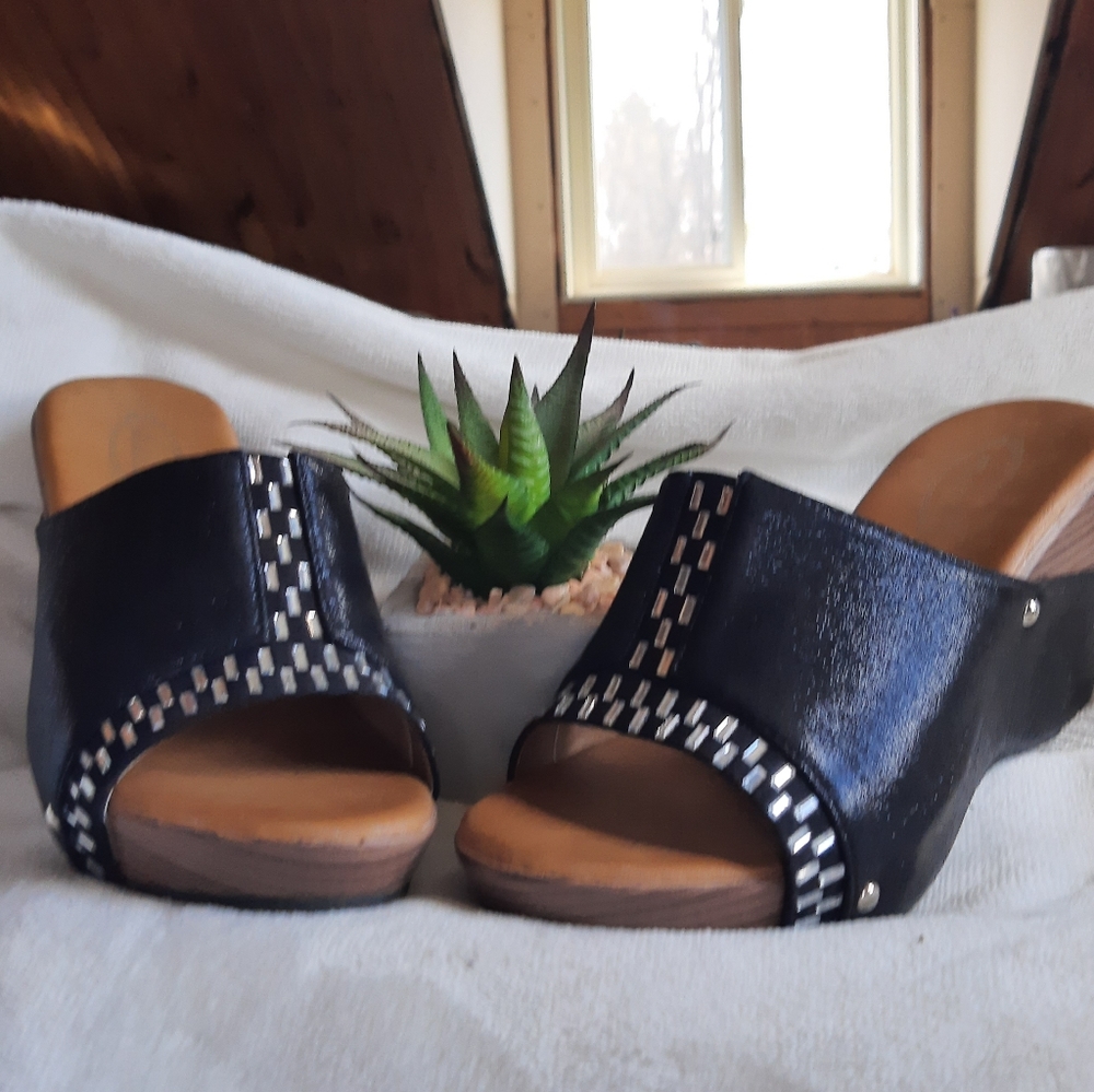 Italina jeweled wedge sandals size 6.5